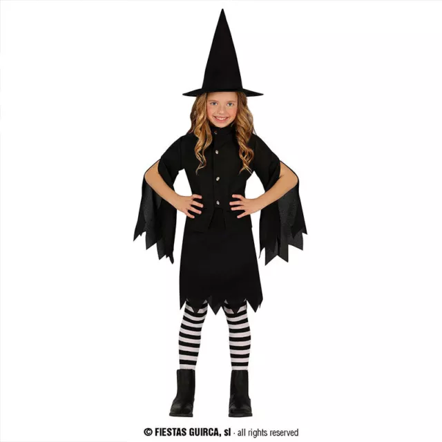 Costume Streghetta Halloween Carnevale Guirca Vestito Strega Bimba Witch Abito