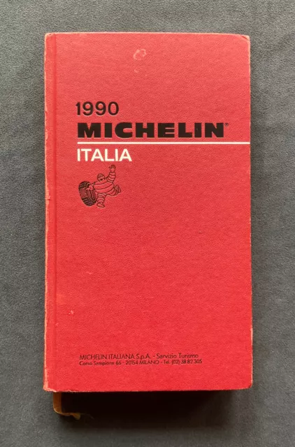 Guida turistica MICHELIN Italia 1990 in italiano Guide Rouge Hotel Restaurant