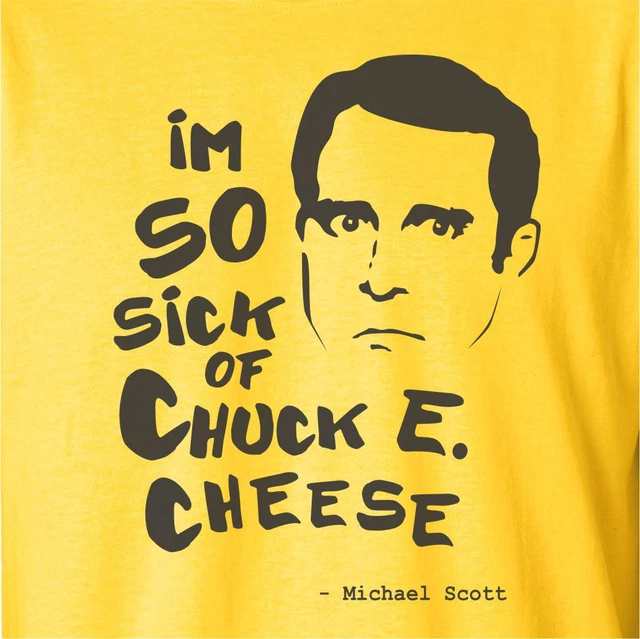 MICHAEL SCOTT THE Office Chuck e Cheese FUNNY QUOTE TV Steve Carell TShirt Gift £9.54 PicClick UK