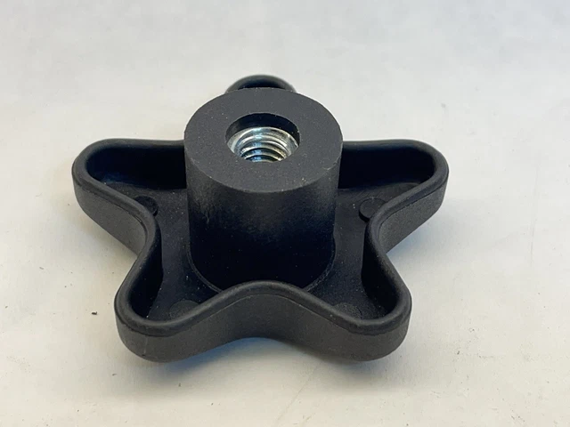 Clamping Knob 2-1/4” Plastic Five Pointed Head Female 5/16-18 (23D33)