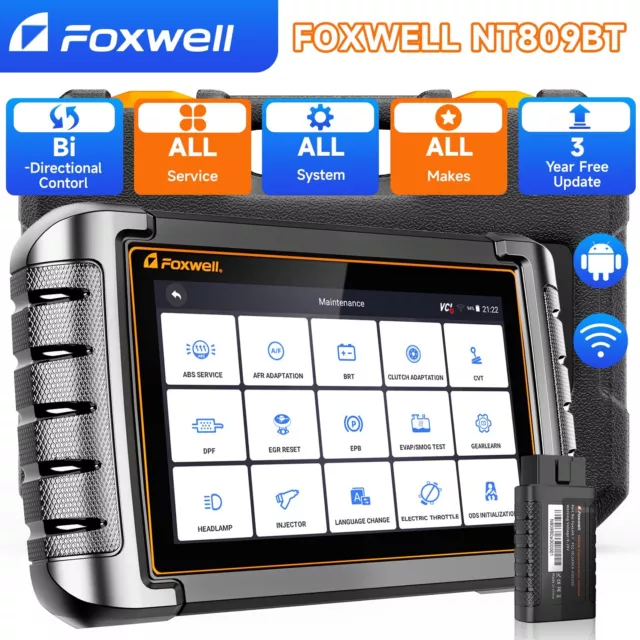 Foxwell NT809 BT All System Bidirectional OBD2 Scanner Auto Diagnostic Tool IMMO