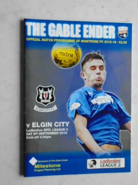 Montrose v Elgin City 2015/16 League 2 September