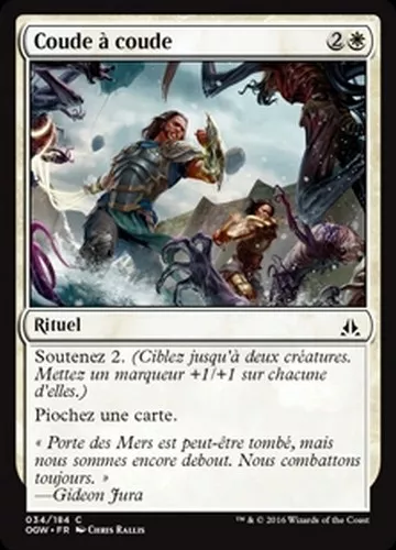 MTG Magic OGW - (x4) Shoulder to Shoulder/Coude à coude, French/VF