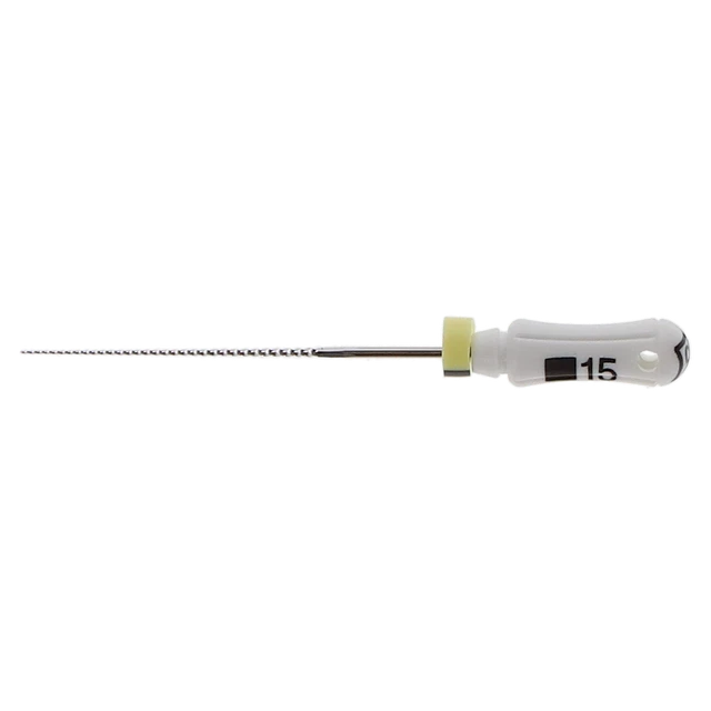 Dentsply 671132 K-File Endodontic Files 25mm #15 White Stainless Steel 6/Pk