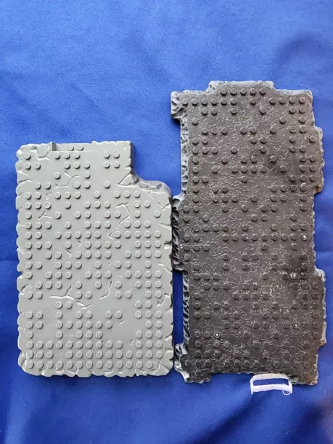 Mega Bloks Terrain 2 Base Plates Dark Grey, Black, Mountain