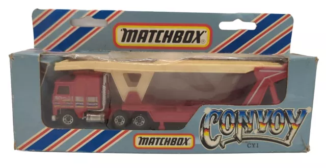 Vintage Matchbox Convoy CY1 Kenworth Cabover Car Transporter Boxed Diecast