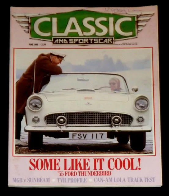 CLASSIC & SPORTS CAR Magazine June 1986 Thunderbird - MGB v Sunbeam - TVR