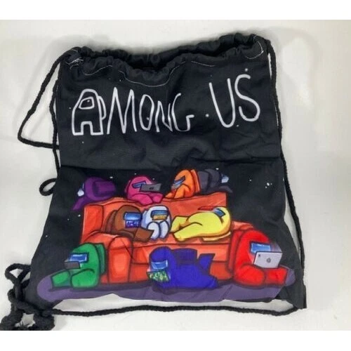 Among Us Drawstring Party Gift Bag Popper Keychain Bracelets Stickers