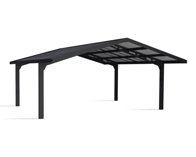 Doppelcarport  Sydney Apex 586x538x288 cm Aluminium Grau | Canopia 2