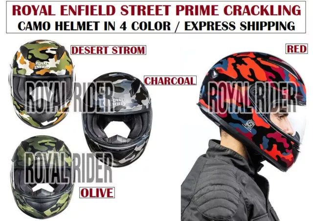 Casco Royal Enfield Street Prime Cracking Camo En 4 Colores - Aprobado Dot /Ece