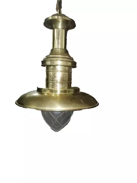 Messing Schiffslampe Lampe Hängelampe Ø38cm Bootslampe Maritim Pendelleuchte