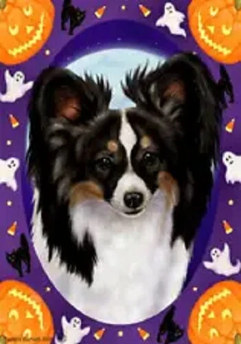 Halloween Garden Flag - Dark Tri Papillon 123201