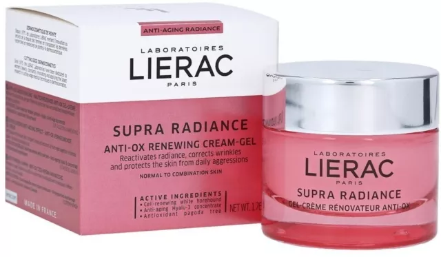 Lierac Supra Radiance Crème Rénovatrice Anti Ox . Contenance 50ml