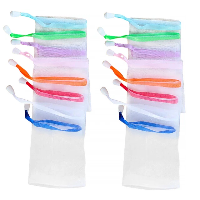 20 pz sacchetto sapone schiuma rete rete sapone sacchetto sapone sapone sapone rete bolla tascabile