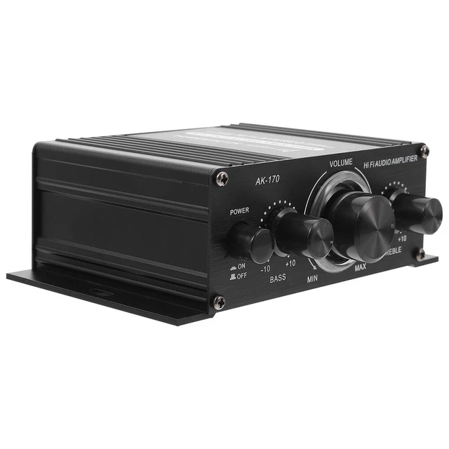 1 pz amplificatore audio wireless portatile mini amplificatore stereo digitale HiFi (nero)