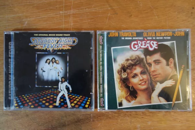 Grease Saturday Night Fever Motion Picture Soundtrack Cds Ex Bee Gees Travolta