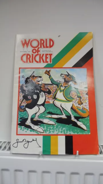 World of Cricket November 1978 Signed by Geoffrey Boycott