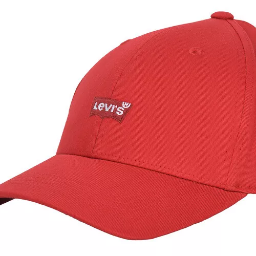 Cappello Berretto Uomo Donna LEVI'S HOUSEMARK FLEXFIT CAP Rosso Visiera