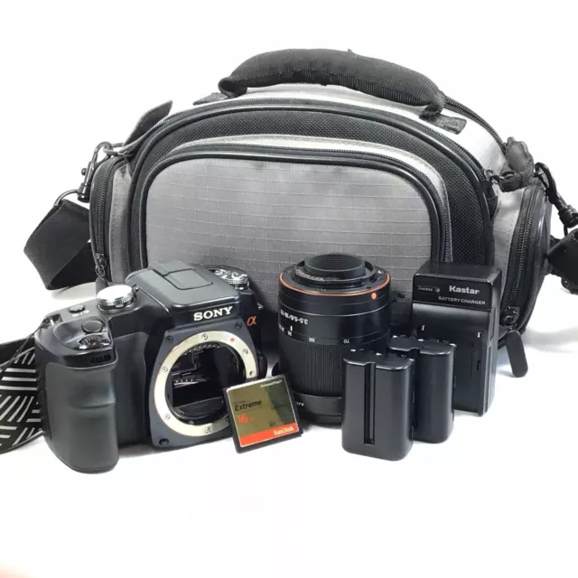 Sony Alpha a100 10.2MP Digital SLR Camera DSLR - (Kit w/ DT 18-70mm Lens) Tested