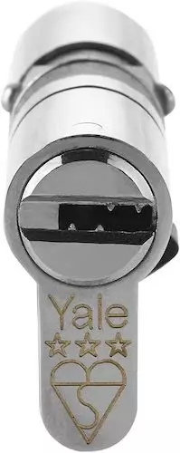 Yale Euro Cylinder Door Lock AS Platinum TS007 3* Star anti snap key turn 50-45