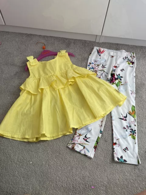 Ted Baker girls outfit top and leggings Age 3-4 years