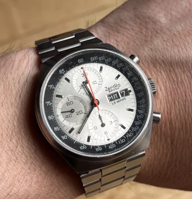 Zentra Valjoux 7750 Savoy Le Mans Automatik Itika Chronograph Ultra rare