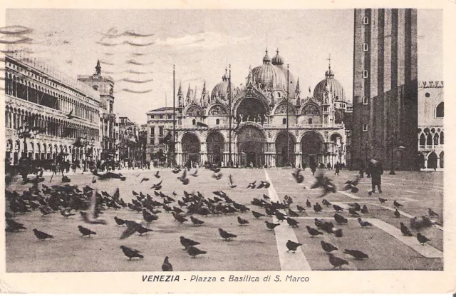 AK Ansichtskarte Venezia Venedig / Piazza e Basilica di S. Marco - 1938