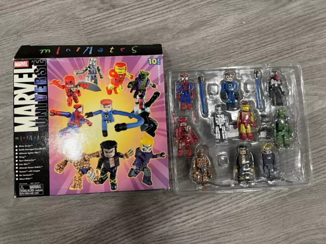 Minimates Marvel Universe 10 pack Diamond Select Iron man spiderman wolverine