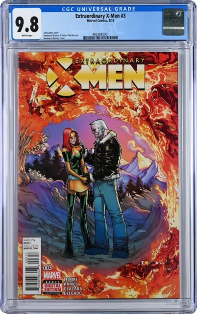 Extraordinary X-Men #3 CGC 9.8 (Feb 2016, Marvel) Jeff Lemire, Humberto Ramos