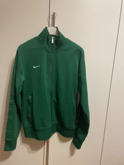 Felpa Nike Con Zip Verde Tg.M