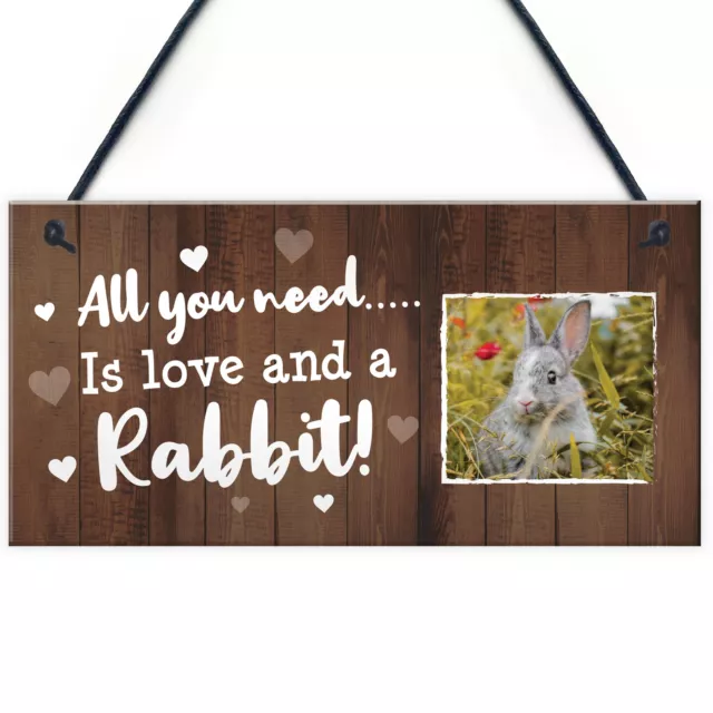 Personalised Rabbit Sign For Hutch Hanging Garden Sign Rabbit Lover Gift