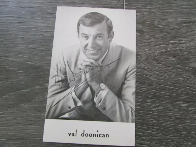 Val Doonican Irish 1960's Singer Early Original Hand Signed Promotional Photo