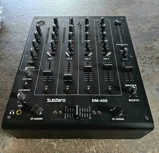 SubZero DM-400 4 Channel DJ Mixer with USB