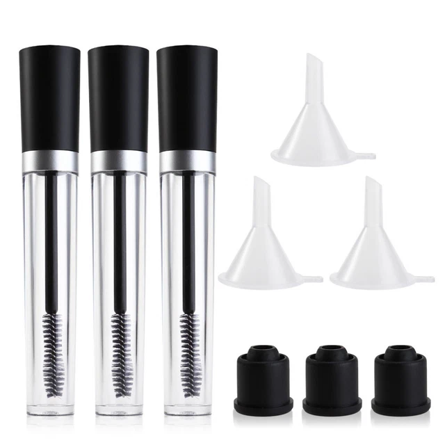 FRCOLOR 3 pezzi tubo mascara vuoto 7,5 ml con 3 pezzi barra ciglia