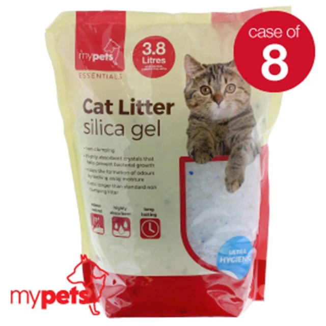 My Pets: arena para gatos de gel de sílice (estuche de 8)