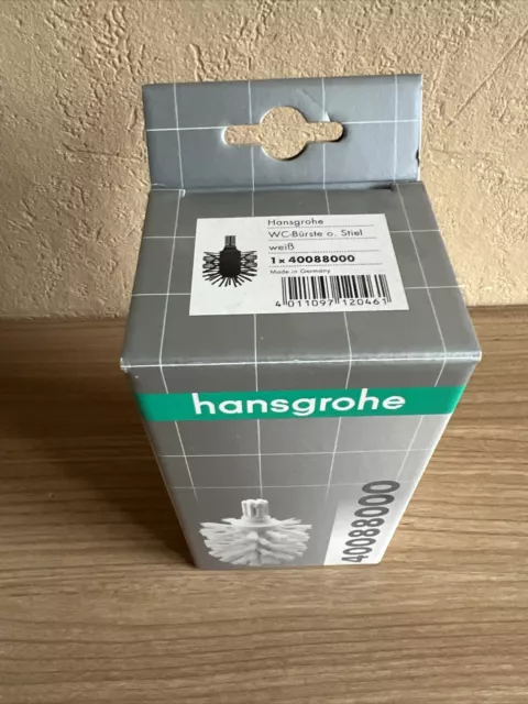Hansgrohe Ersatzbürste WC Bürste Klobürste  Atoll/Logo ohne Stiel,weiß,40088000