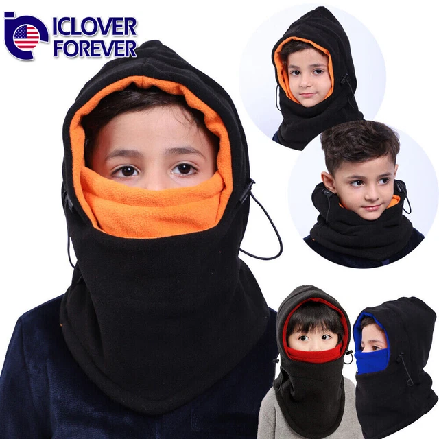 Kid Winter Balaclava Hat Fleece Ski Face Mask Snood Warm Boys Girls Children Cap