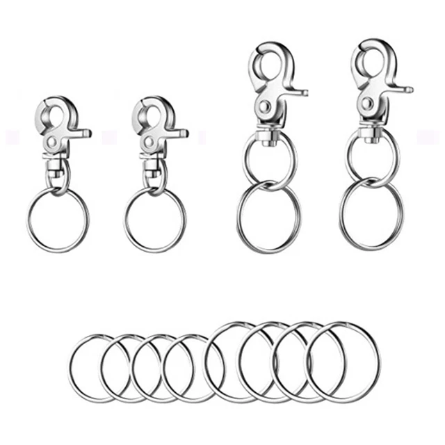 Dog Buckle  Buckle 4 Dog Tag Keychains with 12PCS Rings Stainless Steel H4L1