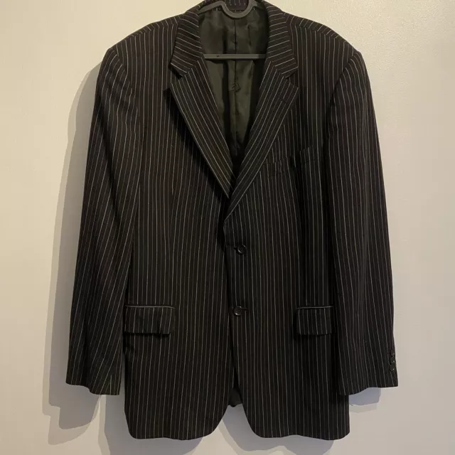 Loewe Madrid Black Pin Stripe Blazer Jacket Mens Desginer Authentic Tuxedo Suit
