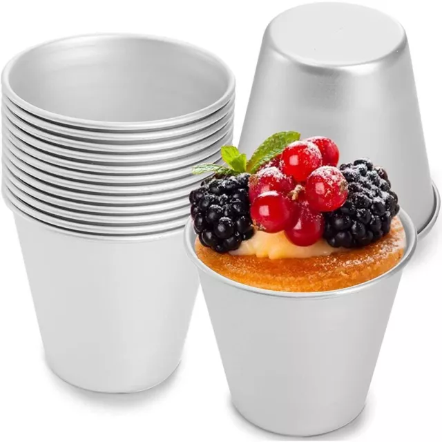 Pudding Moulds Nonstick Mini Aluminium Dessert Cups Tart Mold Cooking Tool