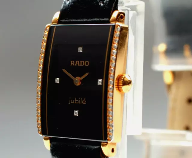 【NEAR MINT】 RADO Diastar 153.0339.3 Jubile Diamond Quartz Women's Watch JAPAN