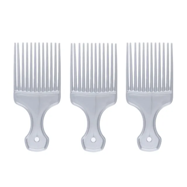 3pcs Hairdressing Afro Comb Hair Pick Upright Wide Tooth Curly Hairbrush Set