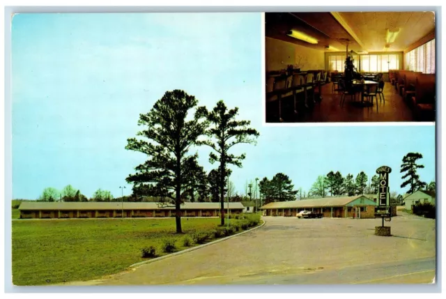 Opelika Alabama AL Postcard Pines Motel Exterior Building c1960 Vintage Antique