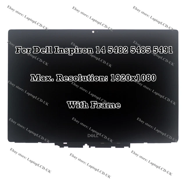 14" DELL Inspiron 14 5482 FHD LCD LED Touch Screen Digitizer Assembly with Frame