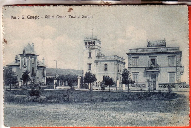Cartolina  Porto San Giorgio Viaggiata 1915 Villini Canna Tuzi E Garulli