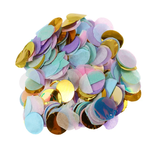 Lot De 8000 Confettis Ronds Blancs Et Bleus - Diamètre 1.5 Cm, Papier, 80g, Pour Décoration Table Mariage, Anniversaire, Fête