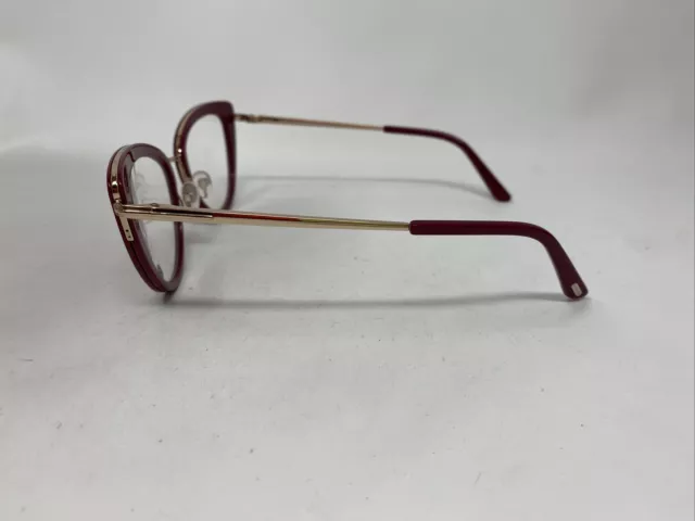 Tom Ford Tf 5580-B 081 Burgundy Gold 53/19/140 Eyeglasses Frame O815 2