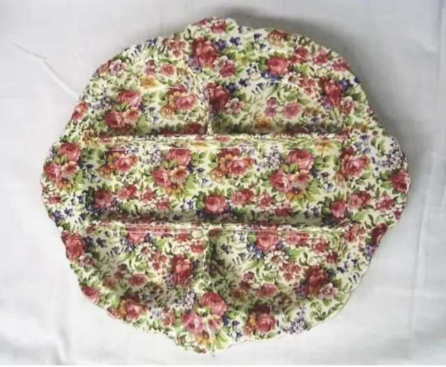 Antique Royal Winton Grimwades Summertime Chintz Platter
