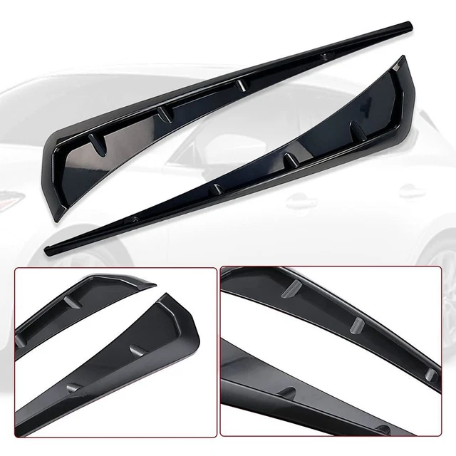 Spoiler Compatible Fender Sticker ABS Car Fender Side Vents Black Spoiler