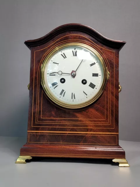 Stunning Antique Inlaid French Mantel Clock